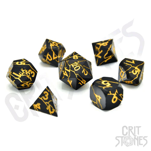 CritStones -  Metal RPG Dice Set - Torn Mystic