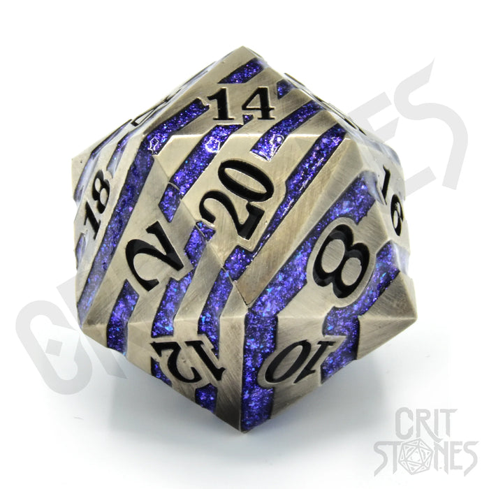 CritStones - 33mm D20 - Engraved Elder (Metal)