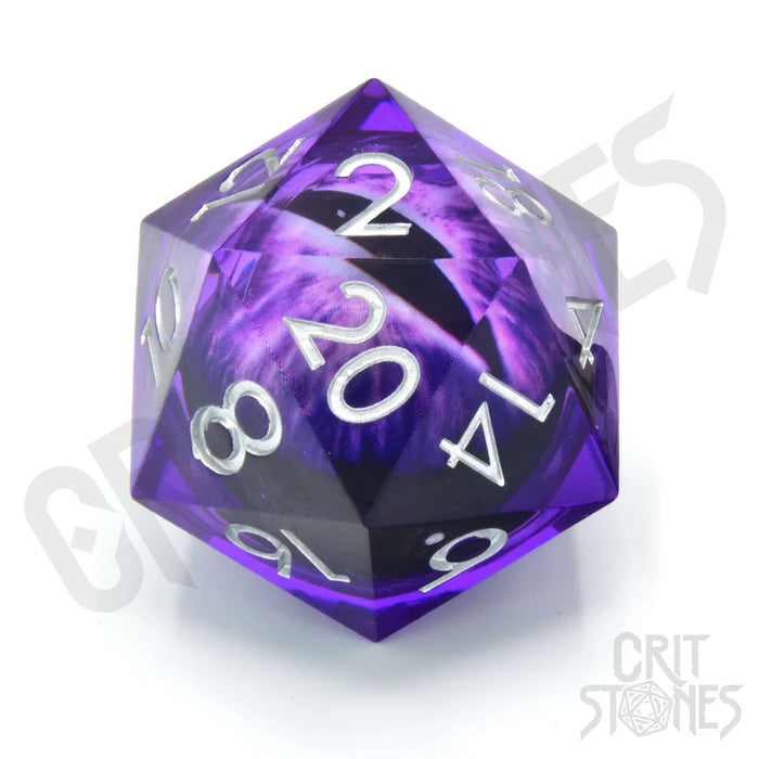 CritStones - 33mm D20 - Void Vision (Floating Eye)