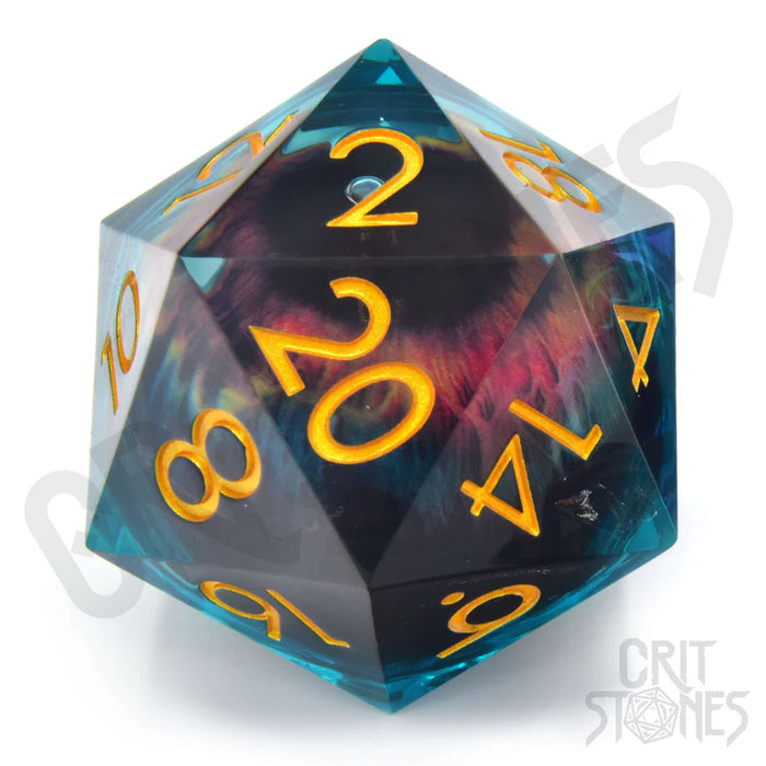 CritStones - 50mm D20 - Eye of the Oracle (Floating Eye)