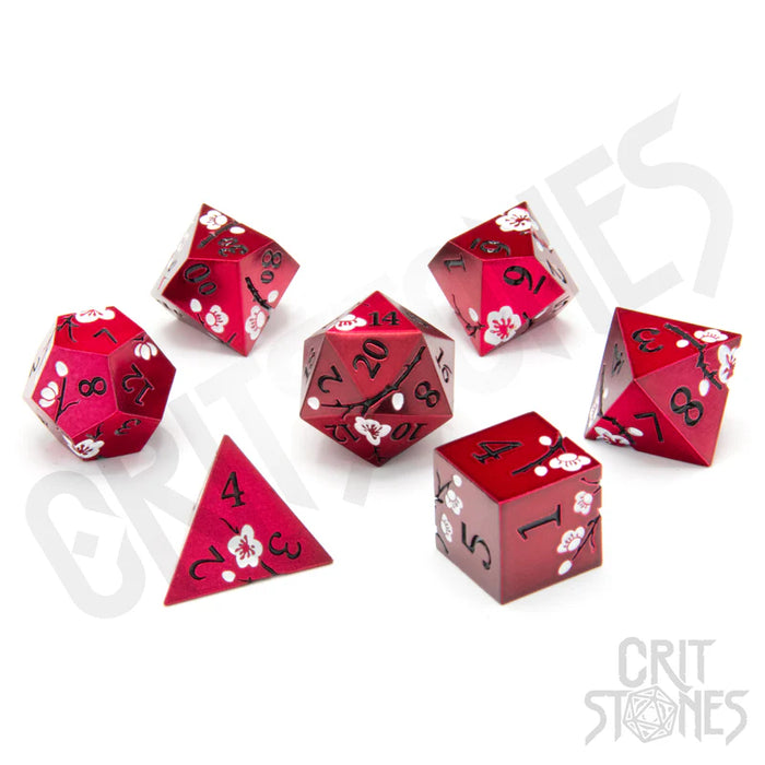 CritStones - Metal RPG Dice Set - Dawn Blossom