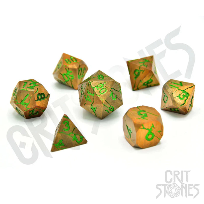 CritStones - Metal RPG Dice Set - Gorgon Gaze