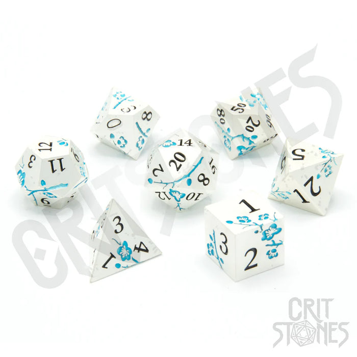 CritStones - Metal RPG Dice Set - Iris Blossom