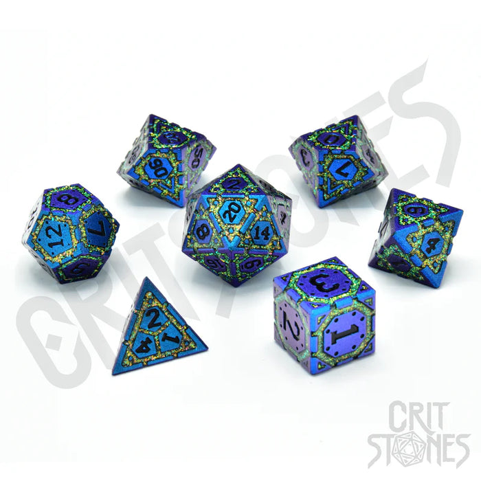 CritStones - Metal RPG Dice Set - Twilight Grove