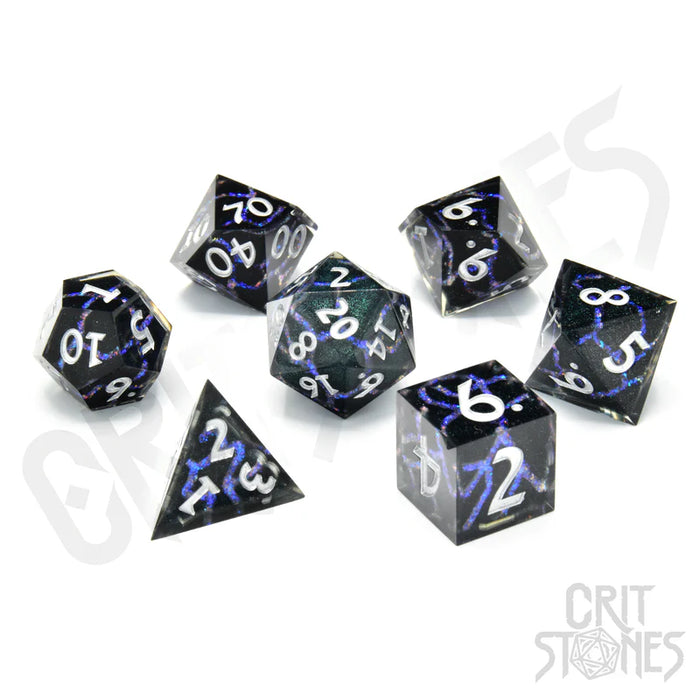CritStones -  Resin RPG Dice Set - Divine Within (Sharp Edge)