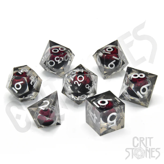 CritStones - Resin RPG Dice Set - Fire Giant's Gaze Floating Eye