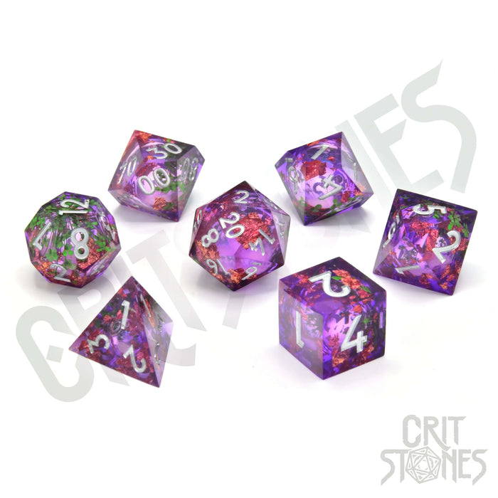 CritStones -  Resin RPG Dice Set - Herbalist's Dream (Liquid Core)