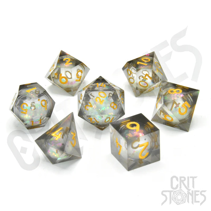 CritStones - Resin RPG Dice Set - Orbeus Liquid Core