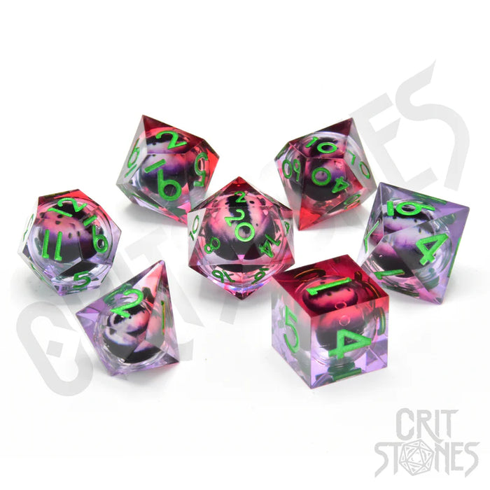 CritStones - Resin RPG Dice Set - Poison Ivy Vision Floating Eye