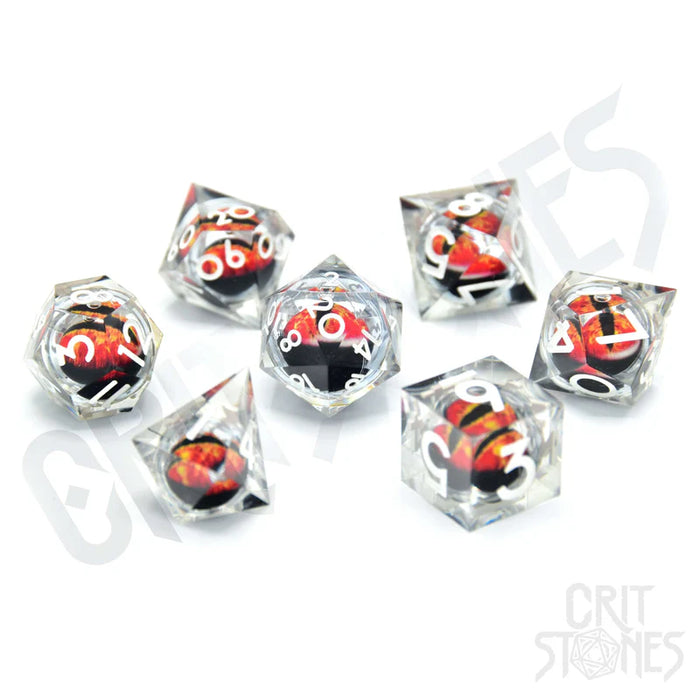 CritStones - Resin RPG Dice Set - Sage Dragon's Gaze Floating Eye
