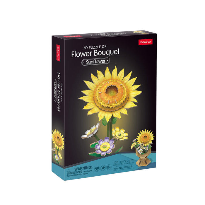 Cubic Fun - Flower Bouquet - Sunflower - 102pcs
