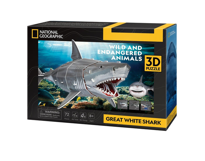 Cubic Fun - Nat Geo - Great White Shark (72pcs) (3D)