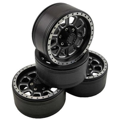 Details - 1.9" Aluminium Beadlock Wheels 4pcs Black 10 Spoke