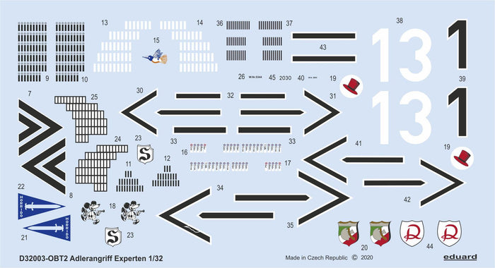 Eduard - 1/32 ADLERANGRIFF Experten Decal Sheet D32003