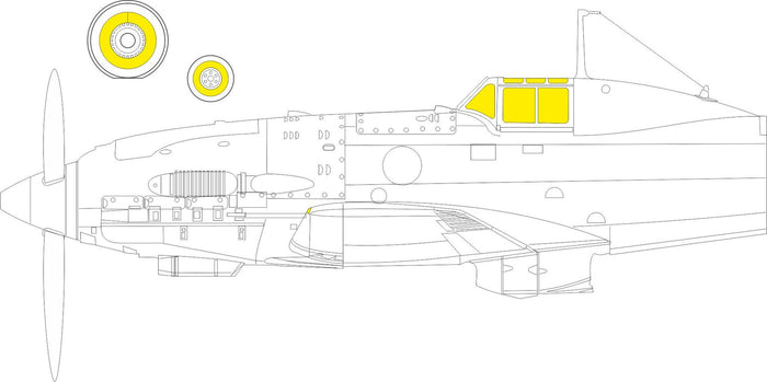 Eduard - 1/32 MC.202 Masking sheet (for Italeri) JX318