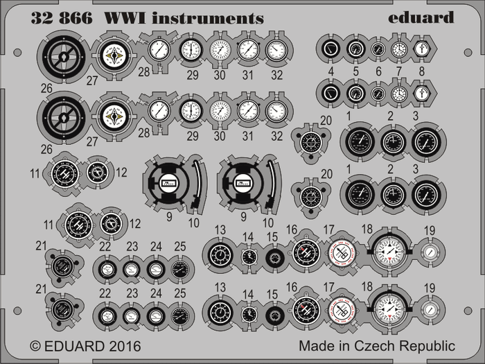 Eduard - 1/32 WWI Instruments (Color photo-etched) 32866