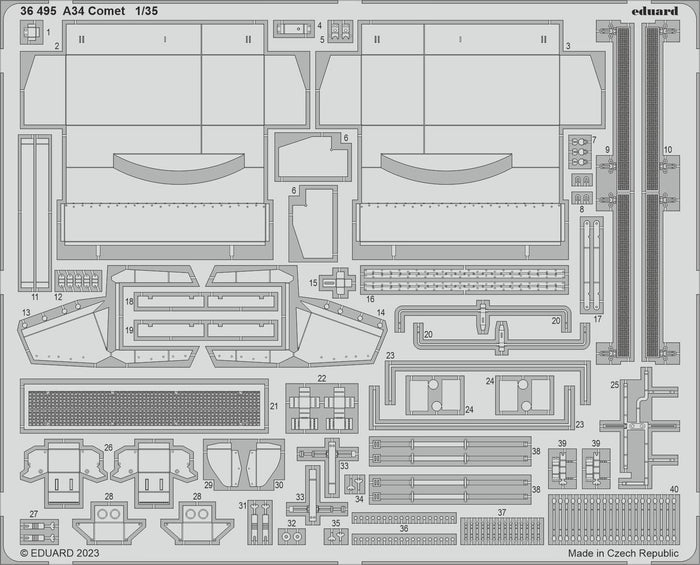 Eduard - 1/35 A34 Comet (Photo-etched) (for Tamiya) 36495