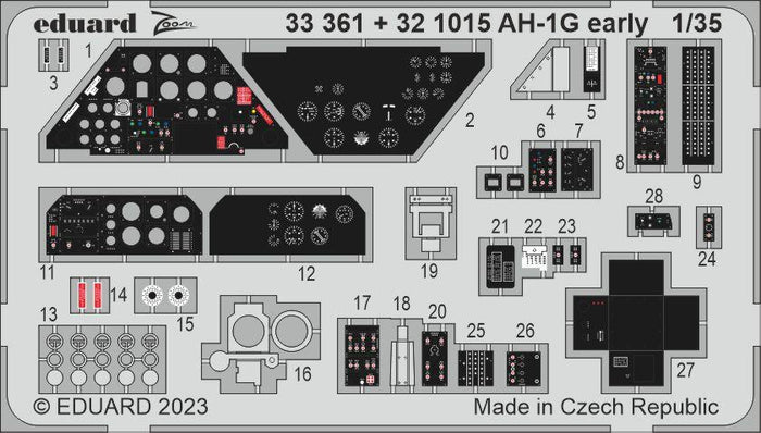Eduard - 1/35 AH-1G Early (Color photo-etched) (for ICM) 33361