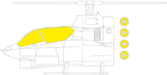 Eduard - 1/35 AH-1G Masking sheet (for ICM) JX320