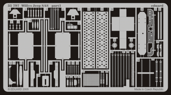 Eduard - 1/35 Willys Jeep SAS (Photo-etched) (for Tamiya) 35797