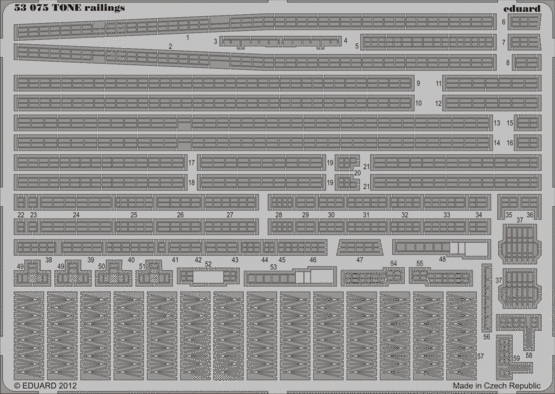 Eduard - 1/350 TONE Railings (Photo-etched) (for Tamiya) 53075