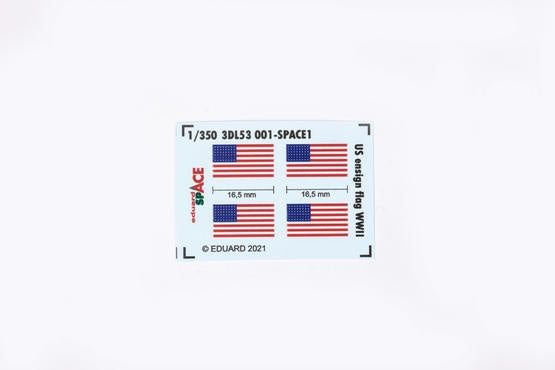 Eduard - 1/350 US Ensign Flag WWII SPACE Set 3DL53001