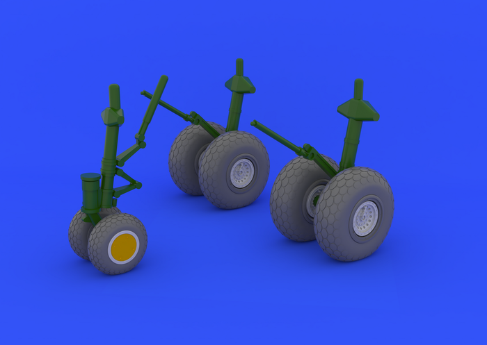 Eduard - 1/48 B-29 Wheels Brassin set (for Revell) 648132