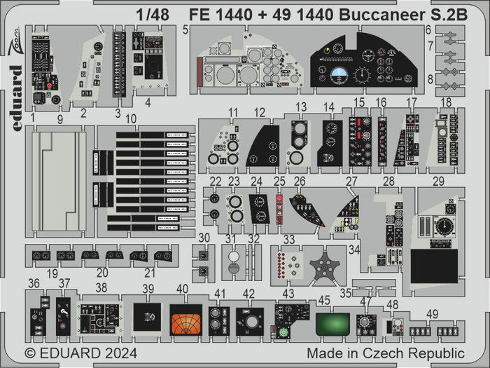 Eduard - 1/48 Buccaneer S.2B (Color photo-etched) (for Airfix) FE1440