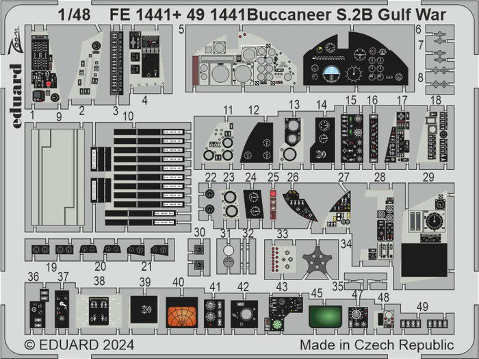Eduard - 1/48 Buccaneer S.2B Gulf War (Color photo-etched) (for Airfix) FE1441