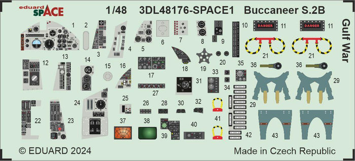 Eduard - 1/48 Buccaneer S.2B Gulf War SPACE set (for Airfix) 3DL48176