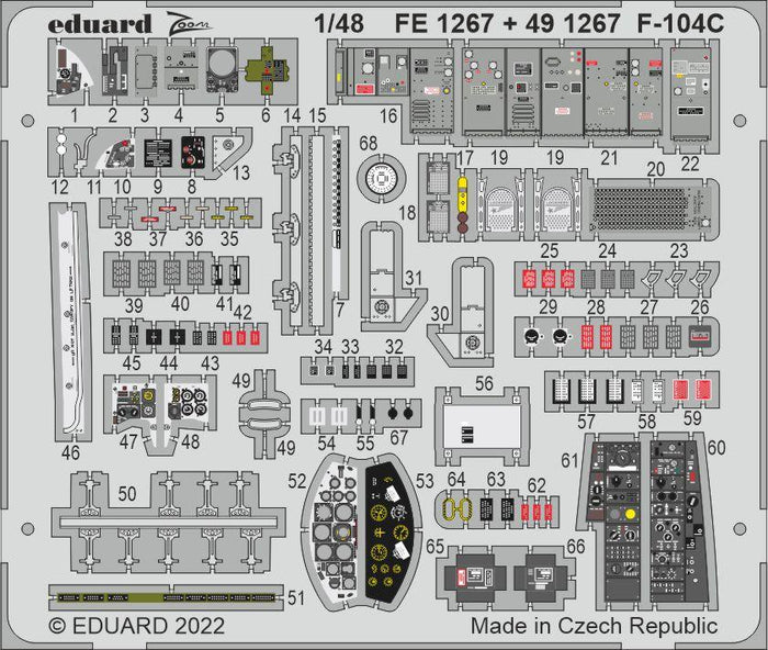 Eduard - 1/48 F-104C (Photo-etched) (for Kinetic) 491267