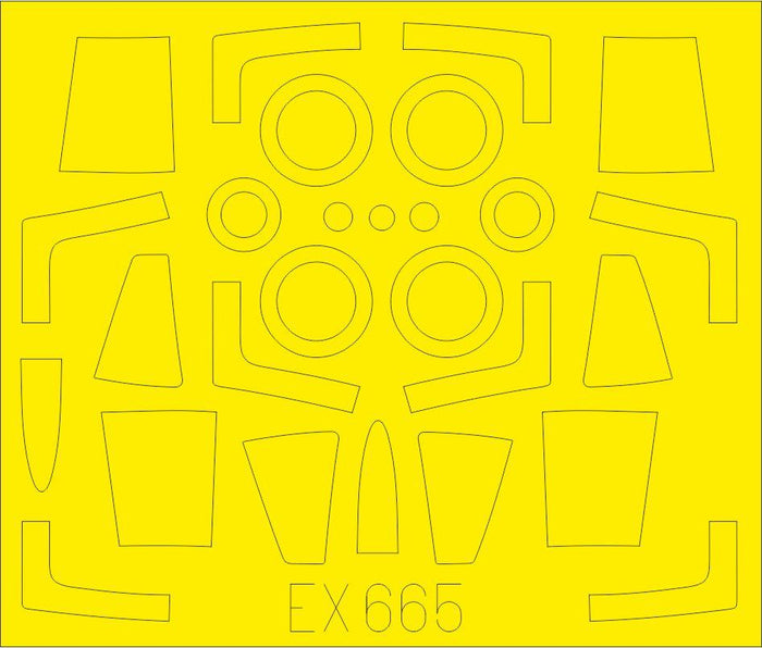 Eduard - 1/48 F-104G TFace Masking sheet (for Kinetic) EX665