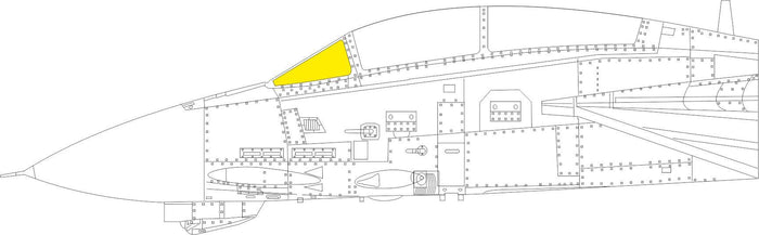 Eduard - 1/48 F-14A Windshield TFace Masking sheet (for GWH) EX1040