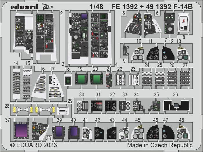 Eduard - 1/48 F-14B (Photo-etched) (for GWH) 491392