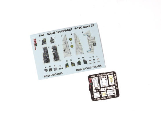 Eduard - 1/48 F-16C Block 25 SPACE set (for Kinetic) 3DL48104