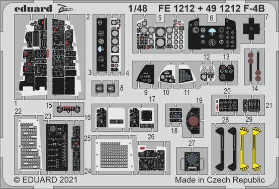 Eduard - 1/48 F-4B (Photo-etched) (for Tamiya) 491212