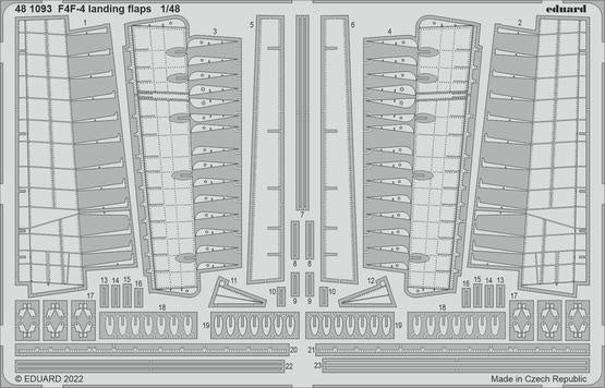 Eduard - 1/48 F4F-4 Landing Flaps (Photo-etched) (for Eduard) 481093