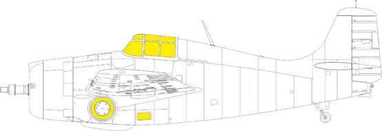 Eduard - 1/48 F4F-4 TFace Masking sheet (for Eduard) EX904