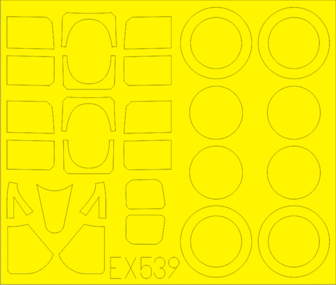 Eduard - 1/48 F6F-5/5N Masking sheet (for Eduard) EX539