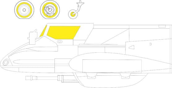 Eduard - 1/48 Hs 129B TFace Masking sheet (for Hobby 2000) EX828