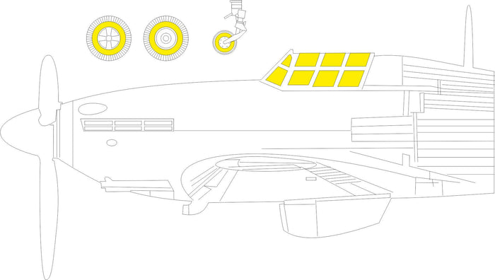Eduard - 1/48 Hurricane Mk.IIc TFace Masking sheet (for ARMA Hobby) EX980