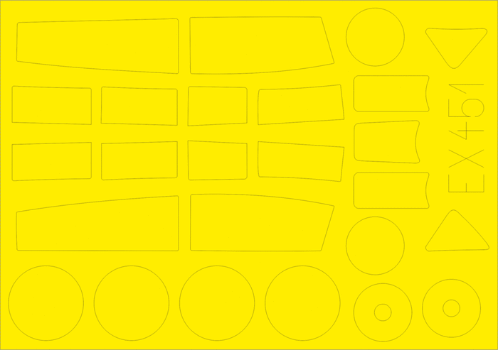 Eduard - 1/48 Me 262B-1a Masking sheet (for Hobby Boss) EX451