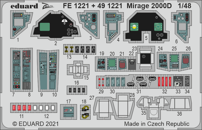 Eduard - 1/48 Mirage 2000D (Photo-etched) (for Kinetic) 491221