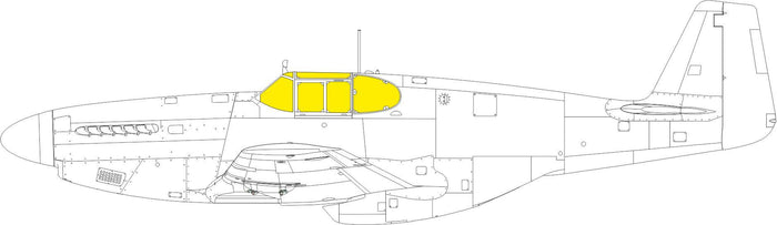 Eduard - 1/48 P-51B/C Framed Canopy Tface Masking sheet (for Eduard) EX1036