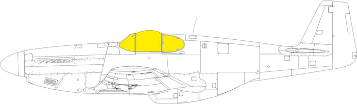 Eduard - 1/48 P-51B/C Malcolm Hood Canopy TFace Masking sheet (for Eduard) EX1037