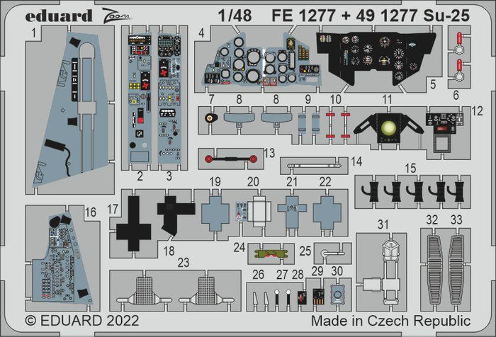 Eduard - 1/48 Su-25 (Photo-etched) (for Zvezda) 491277