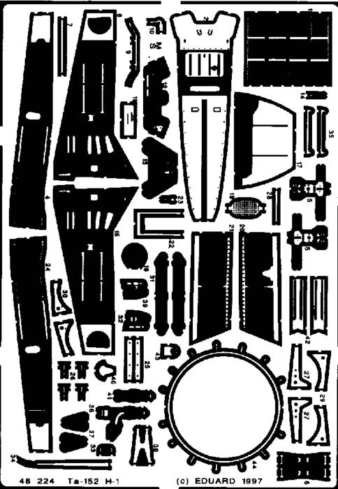 Eduard - 1/48 Ta 152H-1 (Photo-etched) (for Dragon) 48224