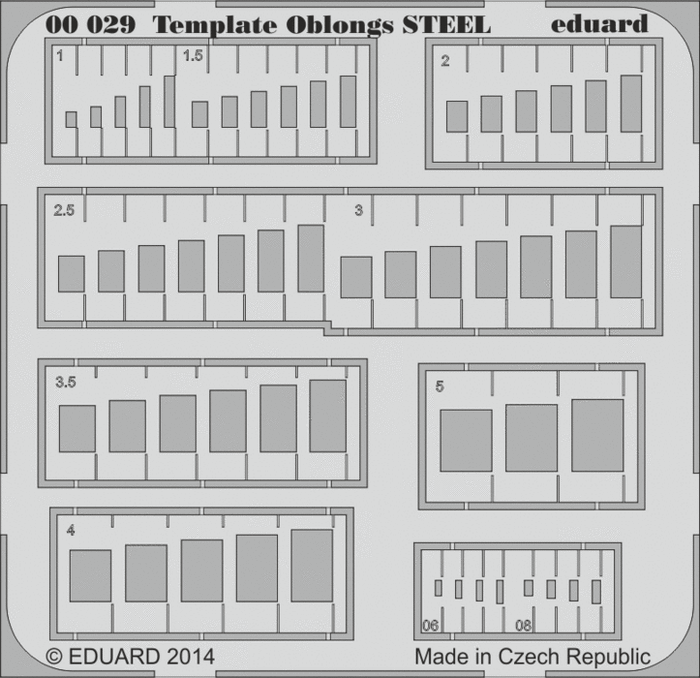 Eduard -  Template Oblongs STEEL (00029)