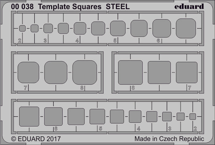 Eduard -  Template Squares STEEL (00038)