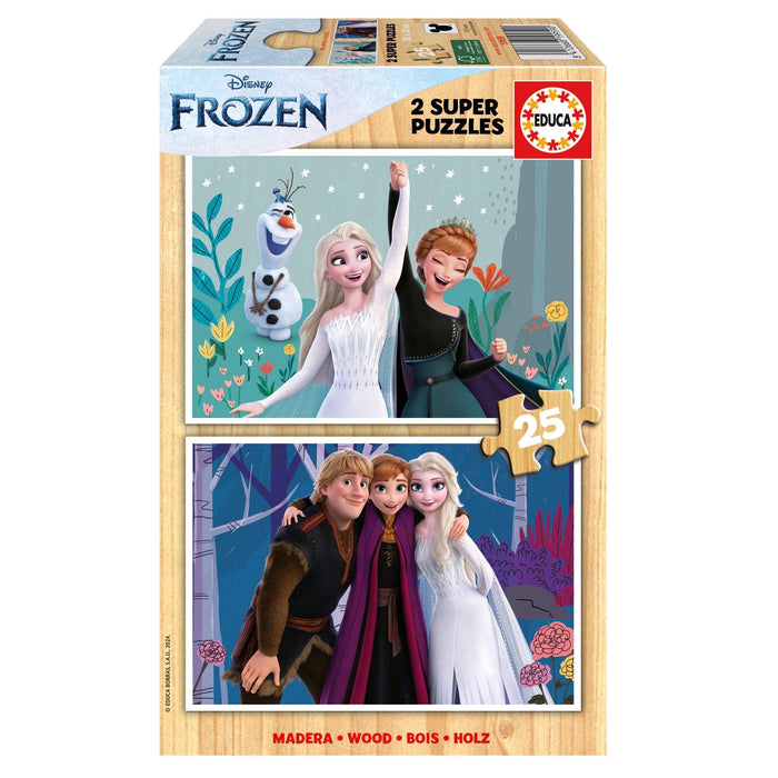 Educa - Frozen (2x25pc) (Wooden Puzzle)